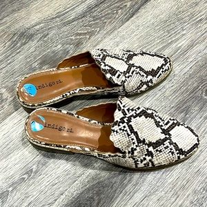 Snake print mules size 7.5